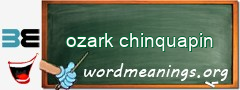 WordMeaning blackboard for ozark chinquapin